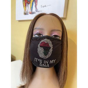 It’s In My DNA Africa Bling Rhinestone Face Mask